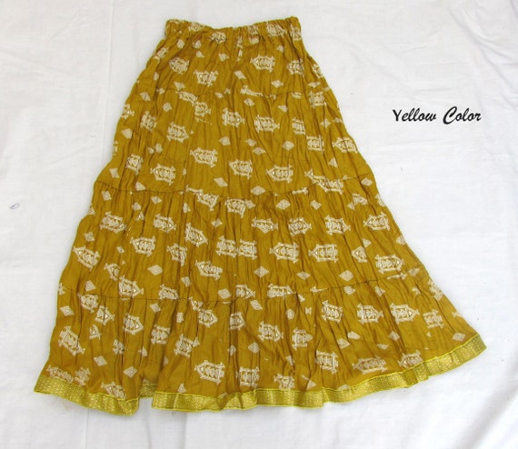 Cotton skirts knee clearance length