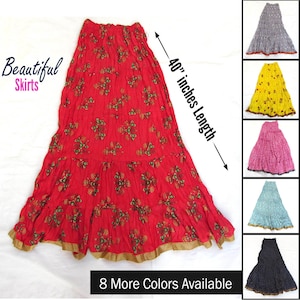 Beautiful Print Skirts - Beautiful Long Skirts / Full Length Skirt/ Lovely Skirts / Beautiful Skirts/ Boho Skirts For Women & Girls