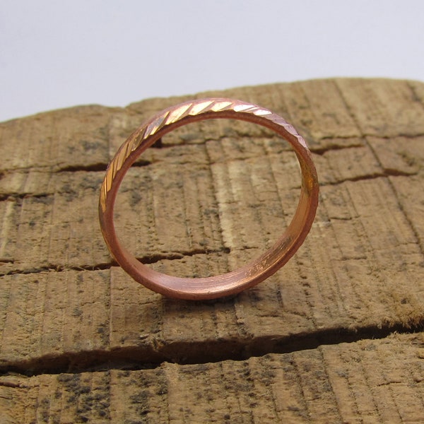 100% Pure Copper Rings Band - Copper Band Ring Polished Copper Band,3 mm Designer Copper Band,Designer Copper Rings Benefits Of Copper Rings