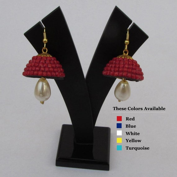 22K Gold Filigree Jhumka Earrings (11.05G) - Queen of Hearts Jewelry
