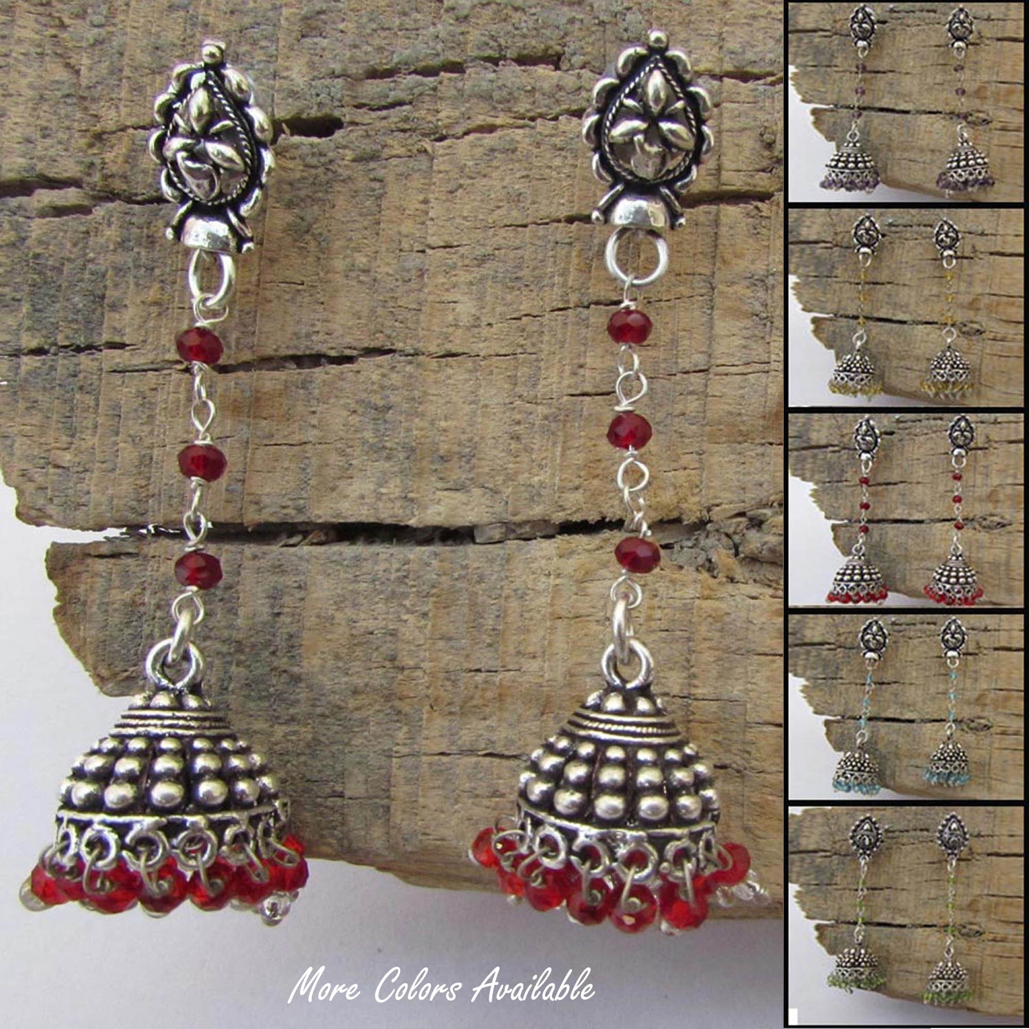 Very Beautiful Earrings ethnic Earrings Oxidized Silver Plated