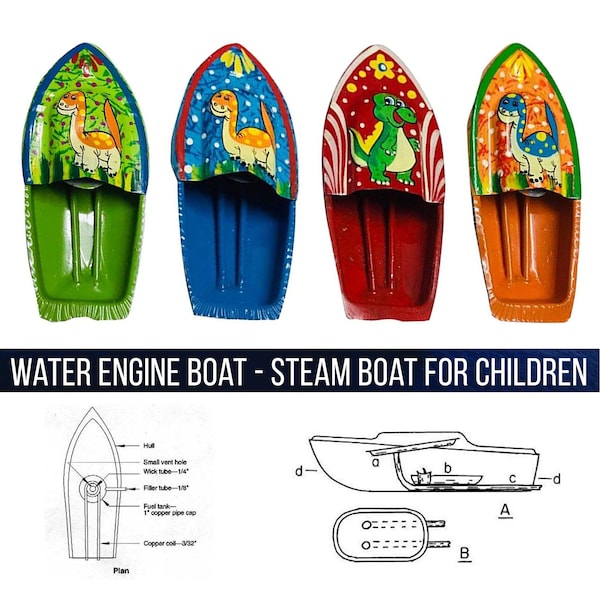 Bateau à moteur aquatique - Bateau à vapeur pour enfants, Bateau à vapeur pour enfants, Jouet éducatif scientifique, Bateau à vapeur putt Putt, Meilleur cadeau pour enfant