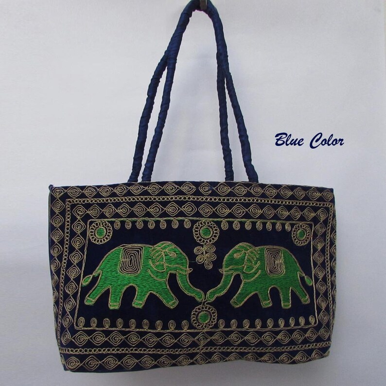 Hippie Boho Elephant Design Indian Embroidery Shoulder Bags
