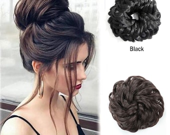 Synthetic Hair Rubber Band - Synthetic Hair Ponytail Holder, Ponytail Hair Band, Buns,Hair Rubber Band,Elastic Rubber Band For Women & Girls