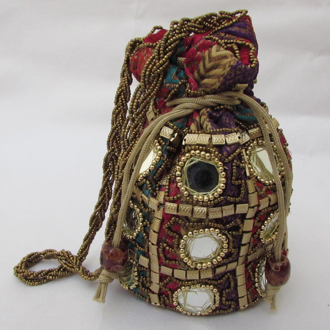 Indian Traditional Bag Beads Work Potli Bag Boho Colorful | Etsy