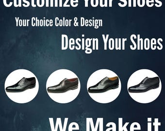 Custom Made Shoes For Men - Men Personalized Shoes, Customize Your Shoes, Design Your Shoes, Best Gift For Him, Leather Shoes For Men