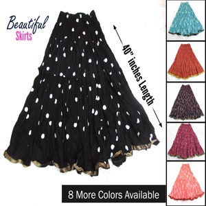 Lovely Skirts For Women & Girls - Beautiful Long Skirts, Skin Friendly Skirts,40 Inches Long Skirts,Waist 26 To 46 Inches Stretchable Skirts