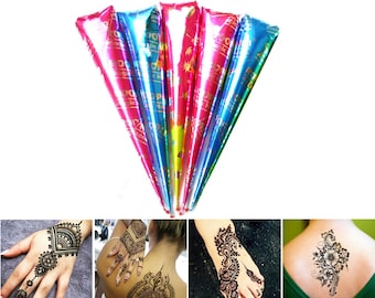 Ayurvedic Henna Cones (Set of 5) | Natural Mehndi Temporary Tattoos
