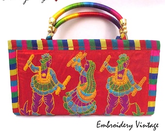 Traditional Indian Embroidery Work Hand Made Clutch And Purse For Girls And Women