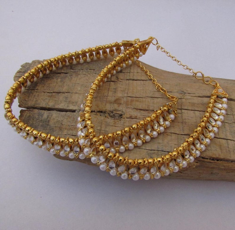 gold plated payal anklet