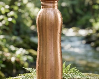 100% Pure Copper Bottle | Health Benefits of Drinking Water From Copper Bottle | Designer Plain Copper Water Bottle | Copper Water Bottle