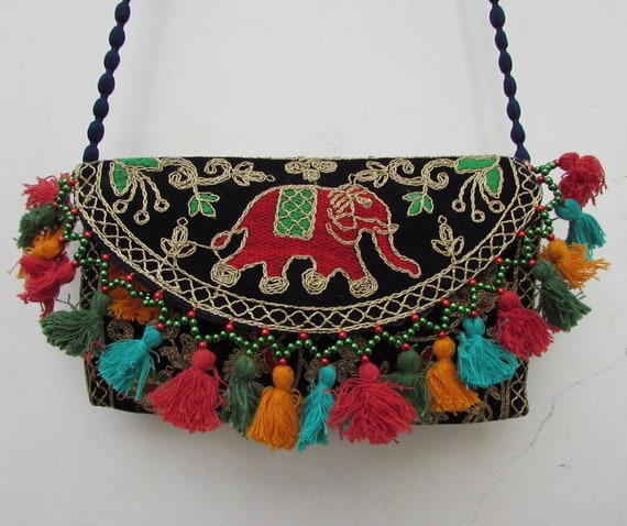 Yellow Gujarati Patchwork Handbag | Bags | Buddha And Beyond