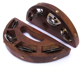 Musical Instruments Kartal/ Khartal Pair Is An Ancient Instrument Mainly Used In Devotional/ Folk Songs Of India,Made With High Quality Wood