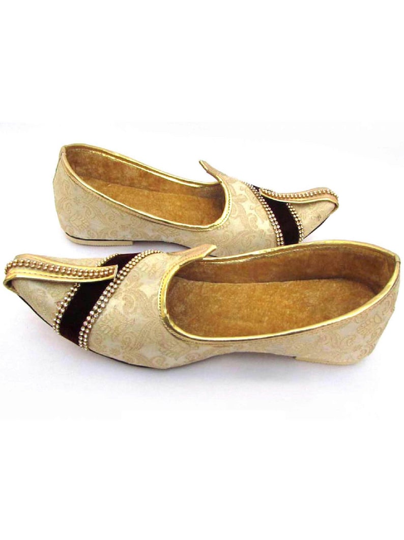 Ethnic Shoes - Buy Mens Jutti / Mojari Shoes, Sherwani Shoes, Wedding Mojari | Groom Mojari | Indian Mojari For Men | Wedding Wear Shoes image 1
