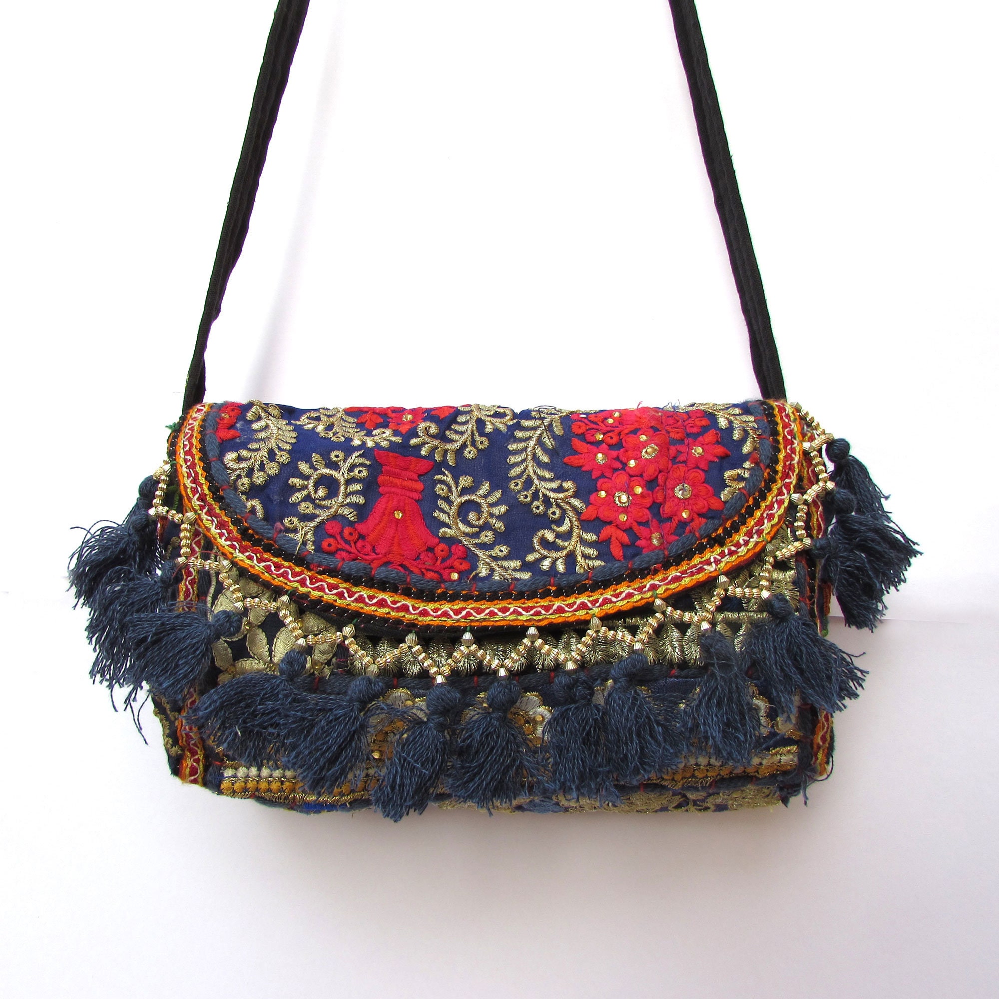 Gujarati Potli Bag With Embroidery And Mirror Work | Buddha And Beyond