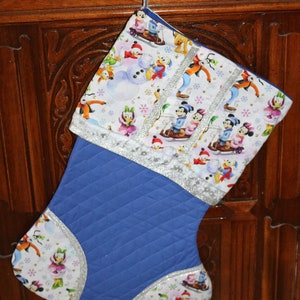 Disney Characters Mickey Minnie Donald Daisy Goofy Huey Dewey Louie Handmade Custom Christmas Stocking