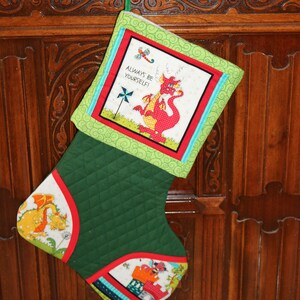 Dragon, Always be Yourself Handmade Custom Christmas Stocking
