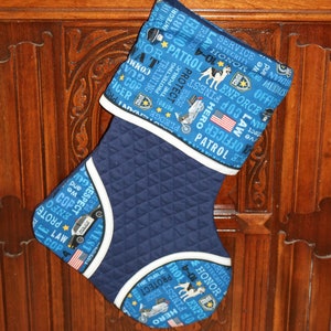 Police Hero 1 Handmade Custom Christmas Stocking