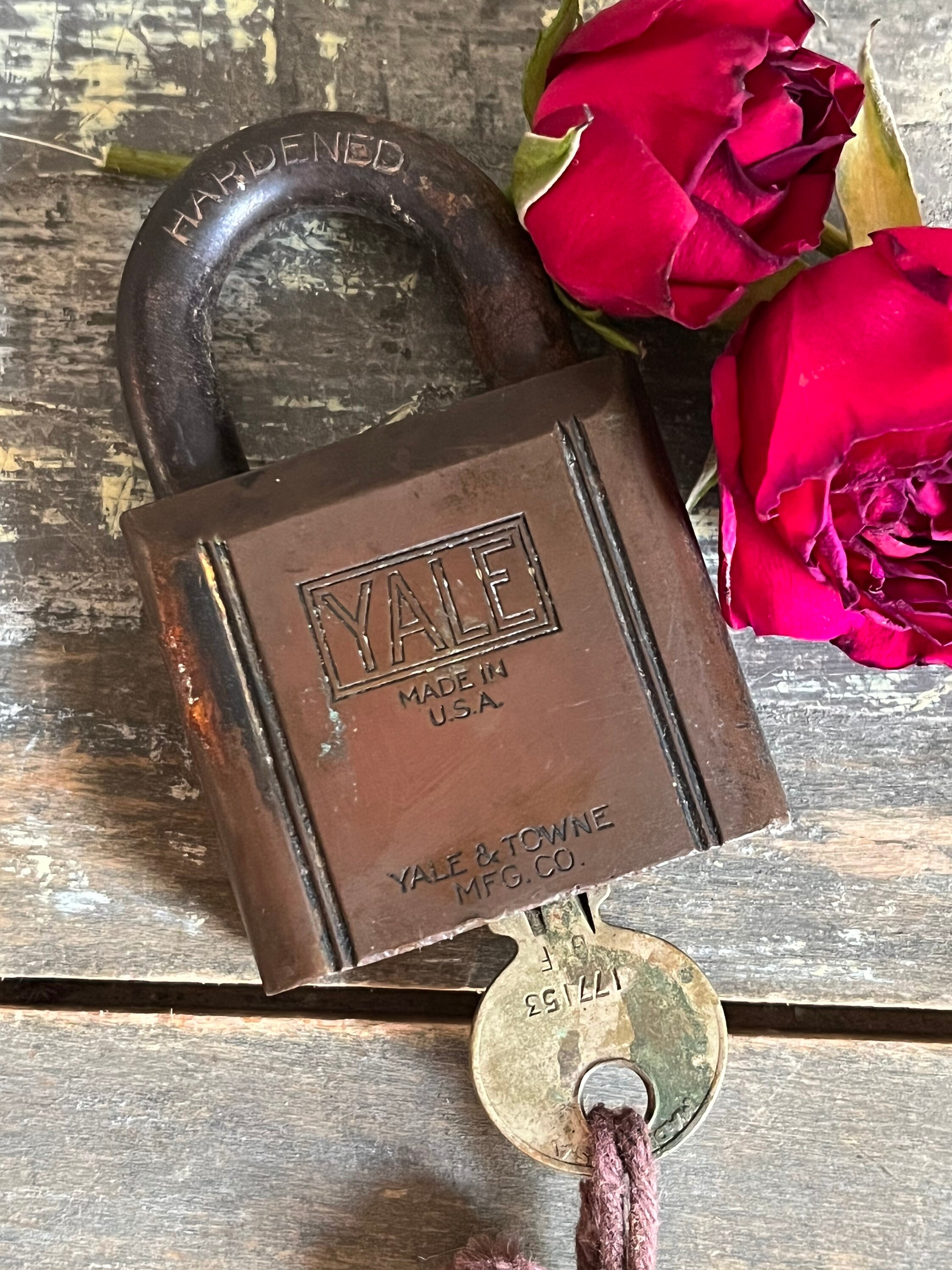 Antique Vintage Padlock Lock - Yale & Towne Stamford CT - No Key 