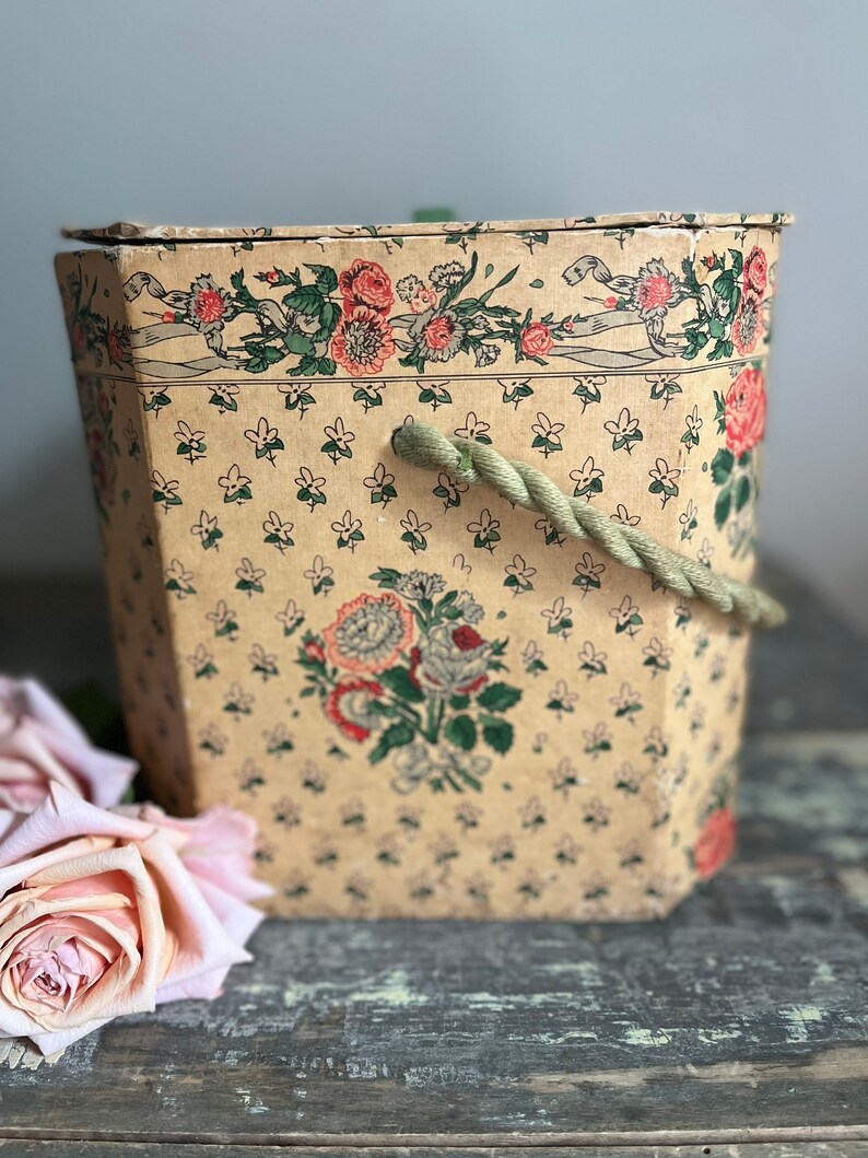 Antique Wallpaper Box 1930s Wallpaper Box Antique Storage Etsy