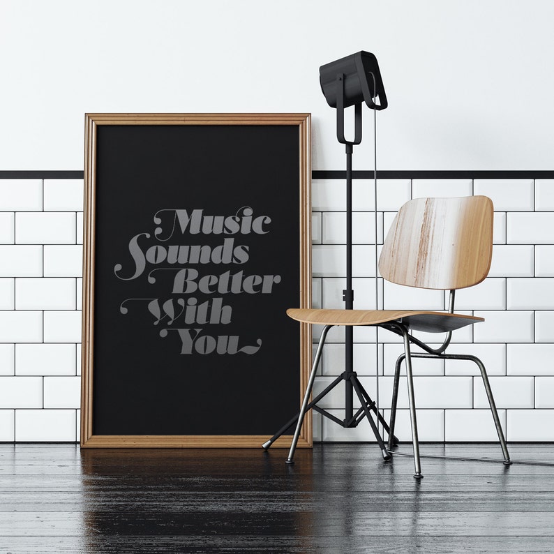 Music Sounds Better With You Limited Edition Screen Print Etsy