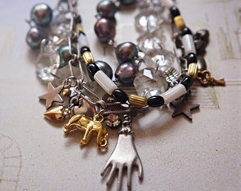 Valentinsgeschenk Armband Boho Armband Perlen Armband Geschenk für ihr Upcycling-Armband Boho Boho Schmuck Recycled