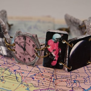 Gagarin bracelet, Astronaut jewelry, Spaceman, Galaxy bracelet, Solar system jewelry, Outer space jewelry, Planet bracelet, Cosmos, USSR