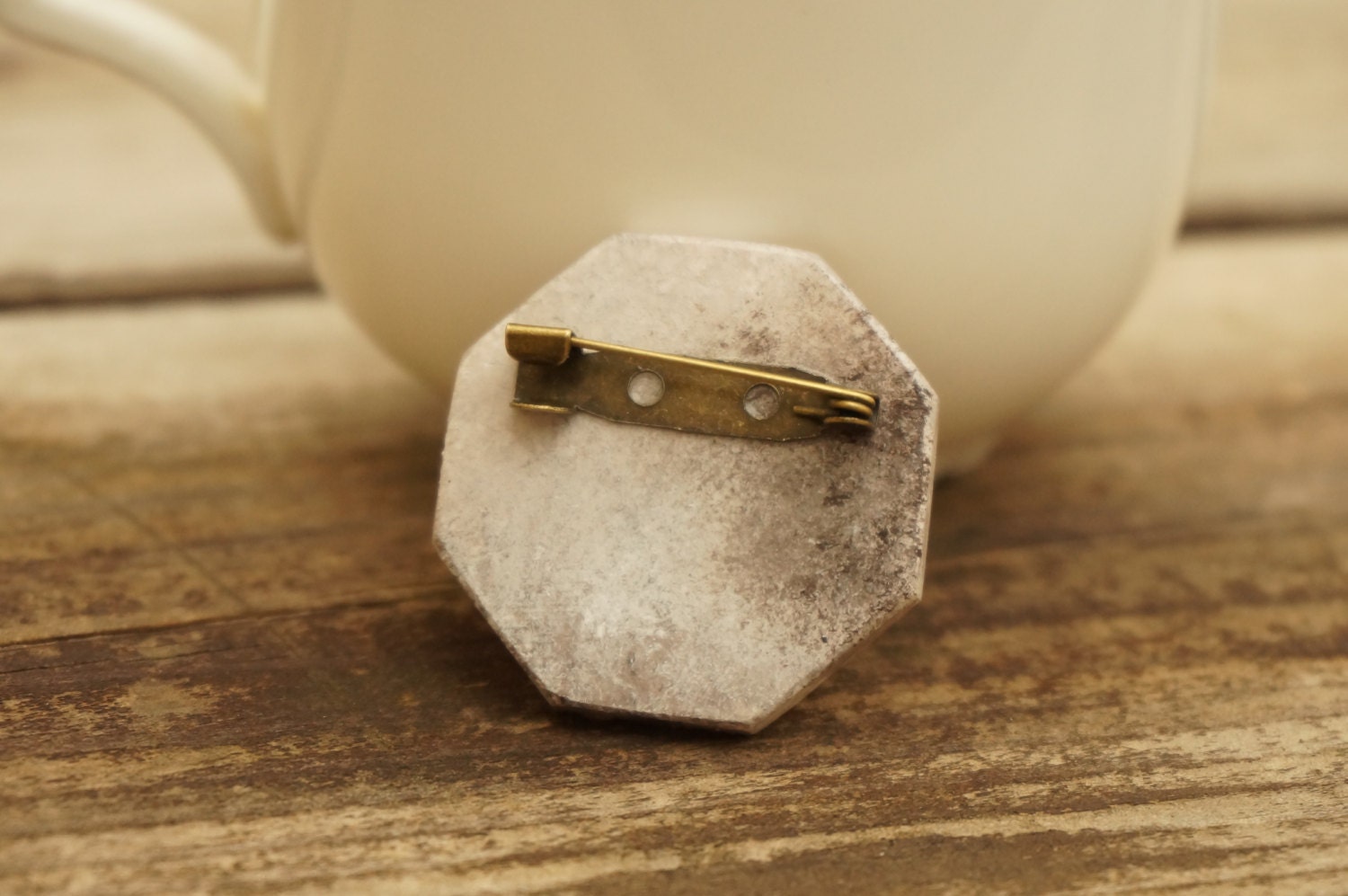 Stop Brooch Pin Road Signs Industrial Jewelry Yellow Etsy