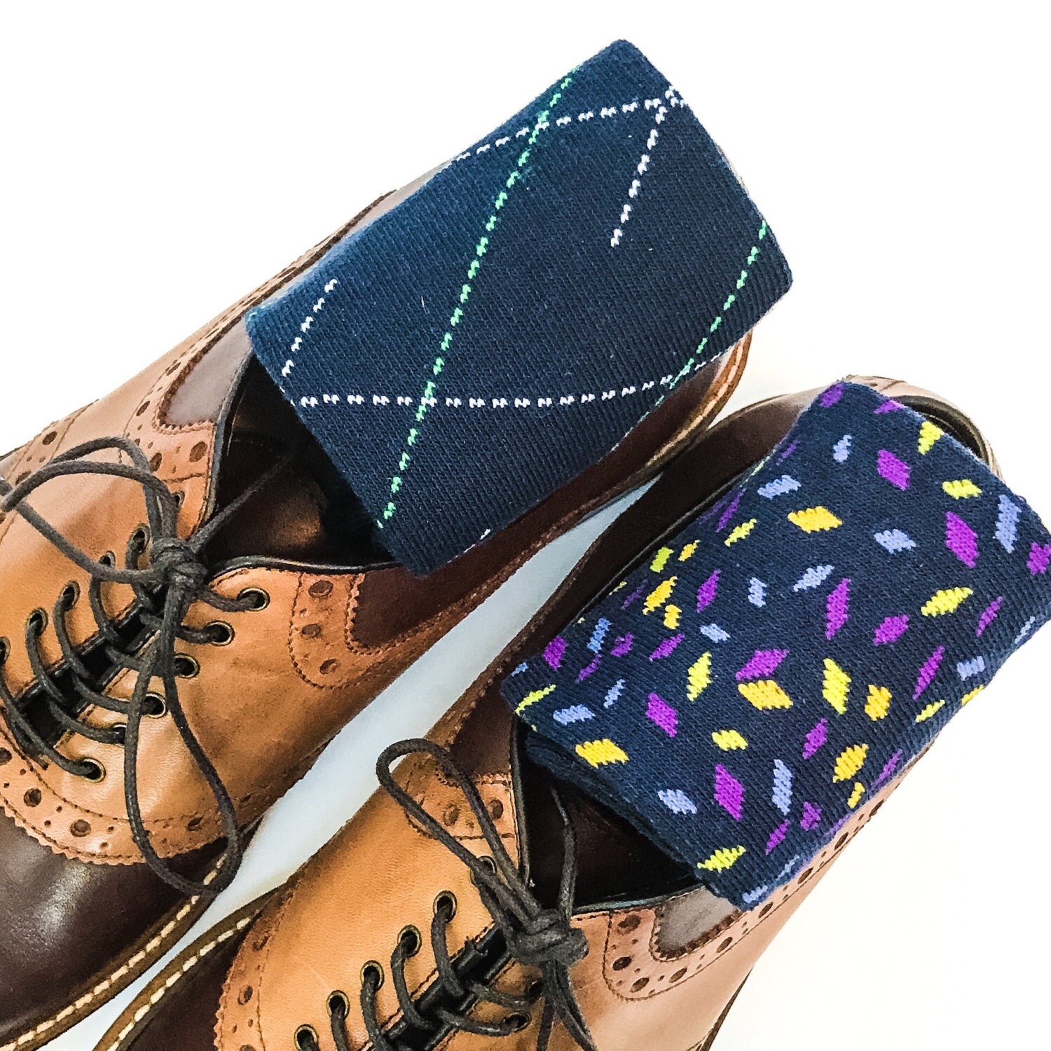 Two pairs of navy men's dress socks Groomsmen wedding Etsy