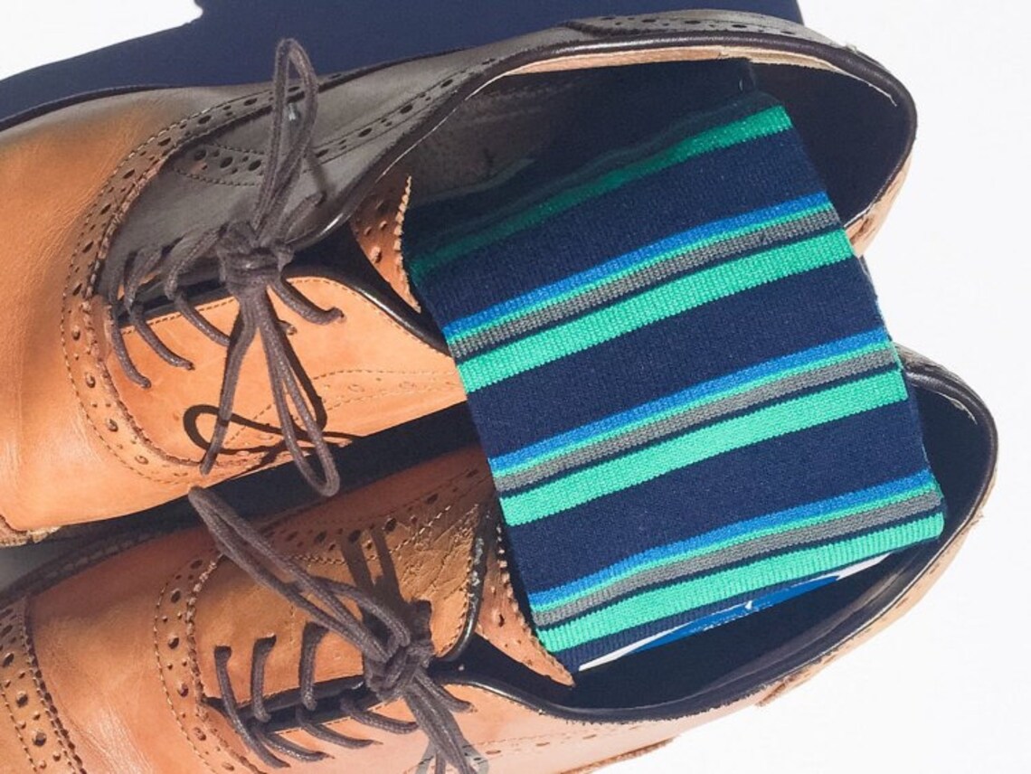 Men's dress socks navy groomsmen socks men's wedding Etsy