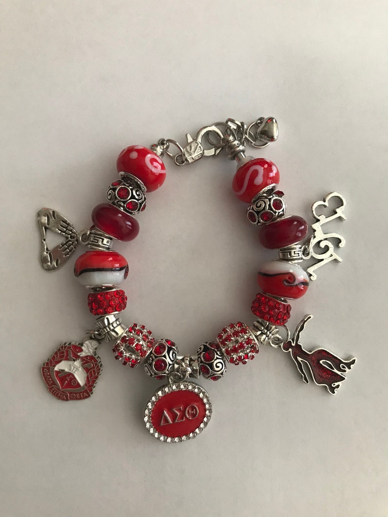 Delta Sigma Theta Charm Bracelet Etsy