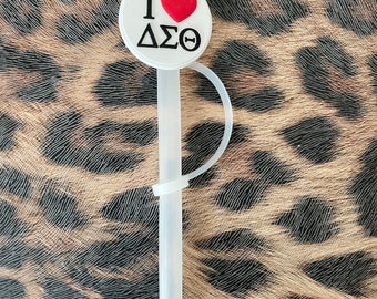 Set of 4 Different Delta Sigma Theta Straw Toppers