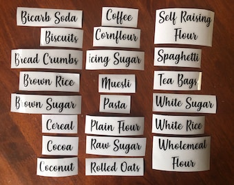 Kitchen Pantry, Pantry decals, Pantry labels, Pantry Stickers, Bulk Set 22, Starter Set, Pantry Organisation FREE POSTAGE