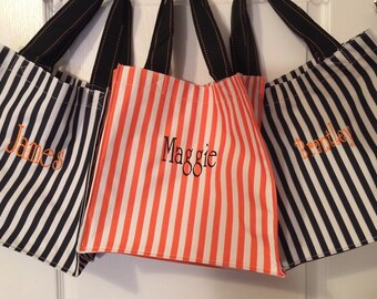 monogrammed halloween candy bag monogrammed trick or treat bag monogrammed halloween tote monogram halloween bag
