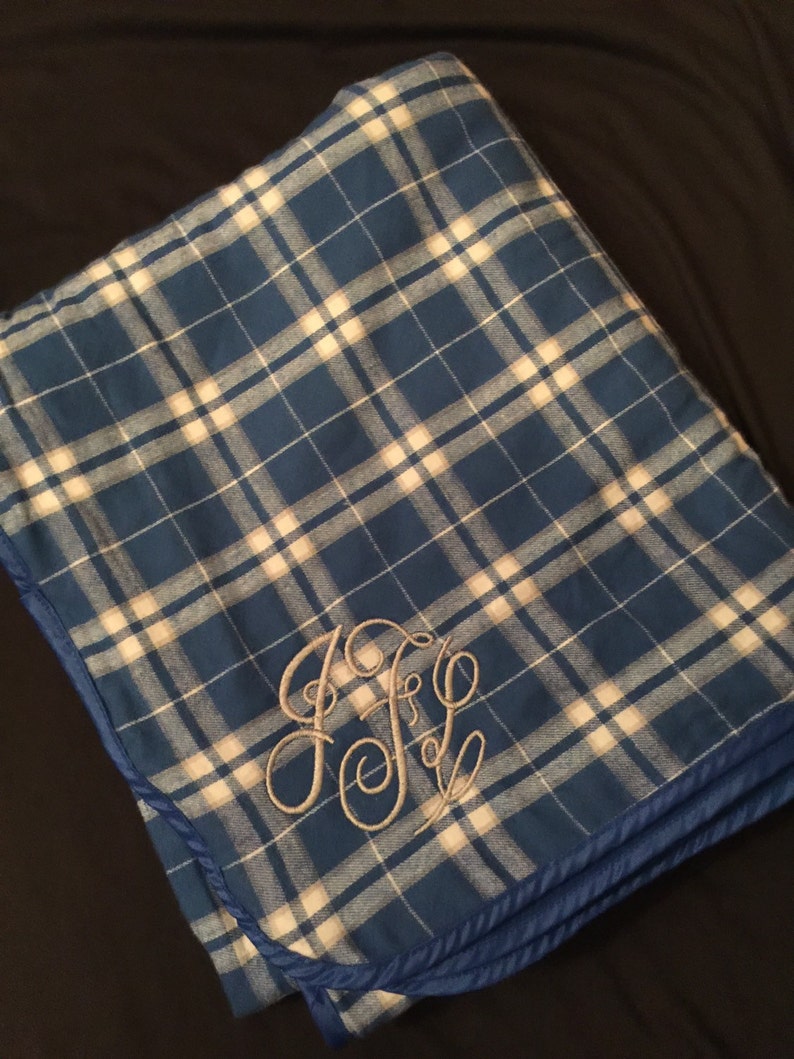 Monogram Blanket Monogram Fleece Blanket Personalized BlanketFlannel Blanket