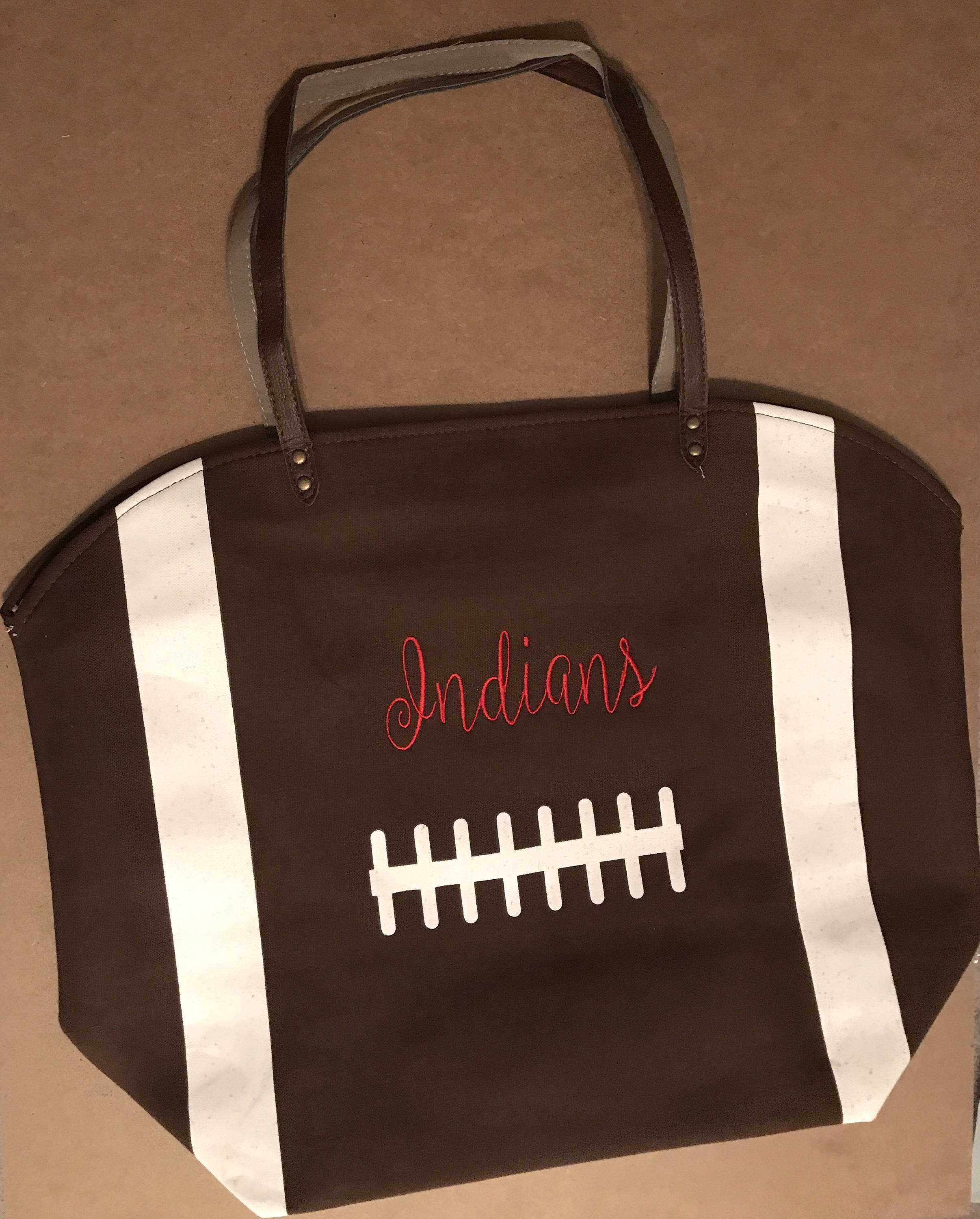 Football Bag/ Monogram Football Tote/ Tote/ Monogrammed Tote Etsy