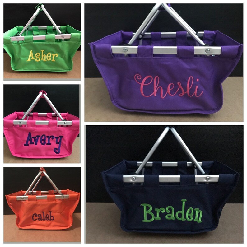 SALE Monogrammed Mini Market Totes Monogram Market Tote Mini Market Tote
