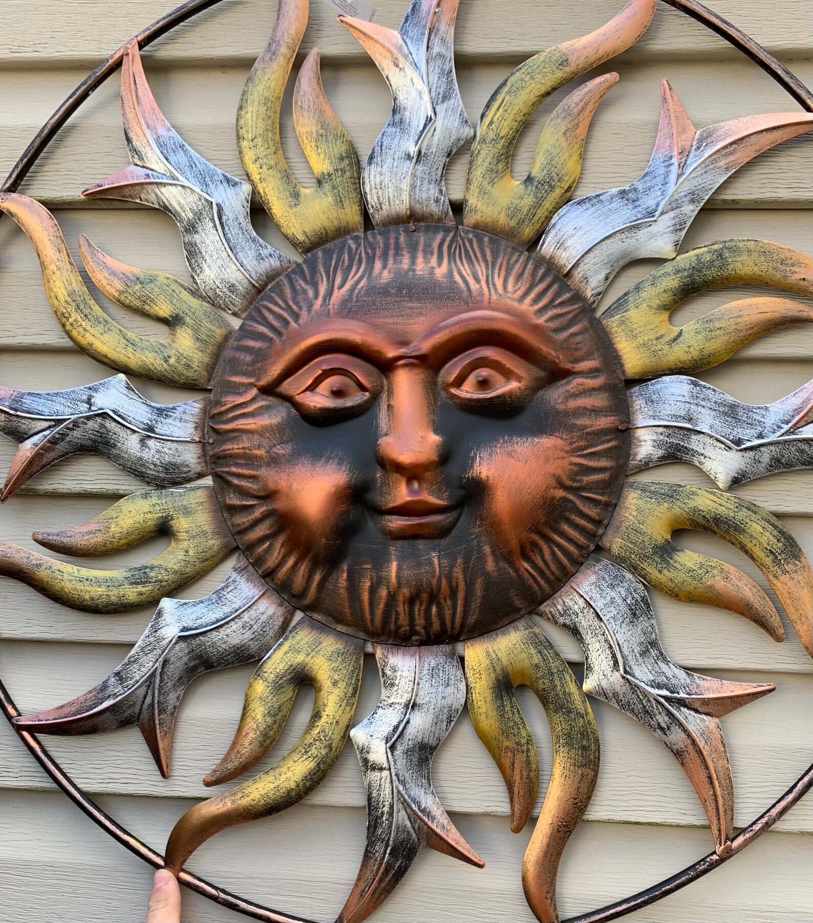 30 Outdoor Metal Hanging Sun Decor Etsy