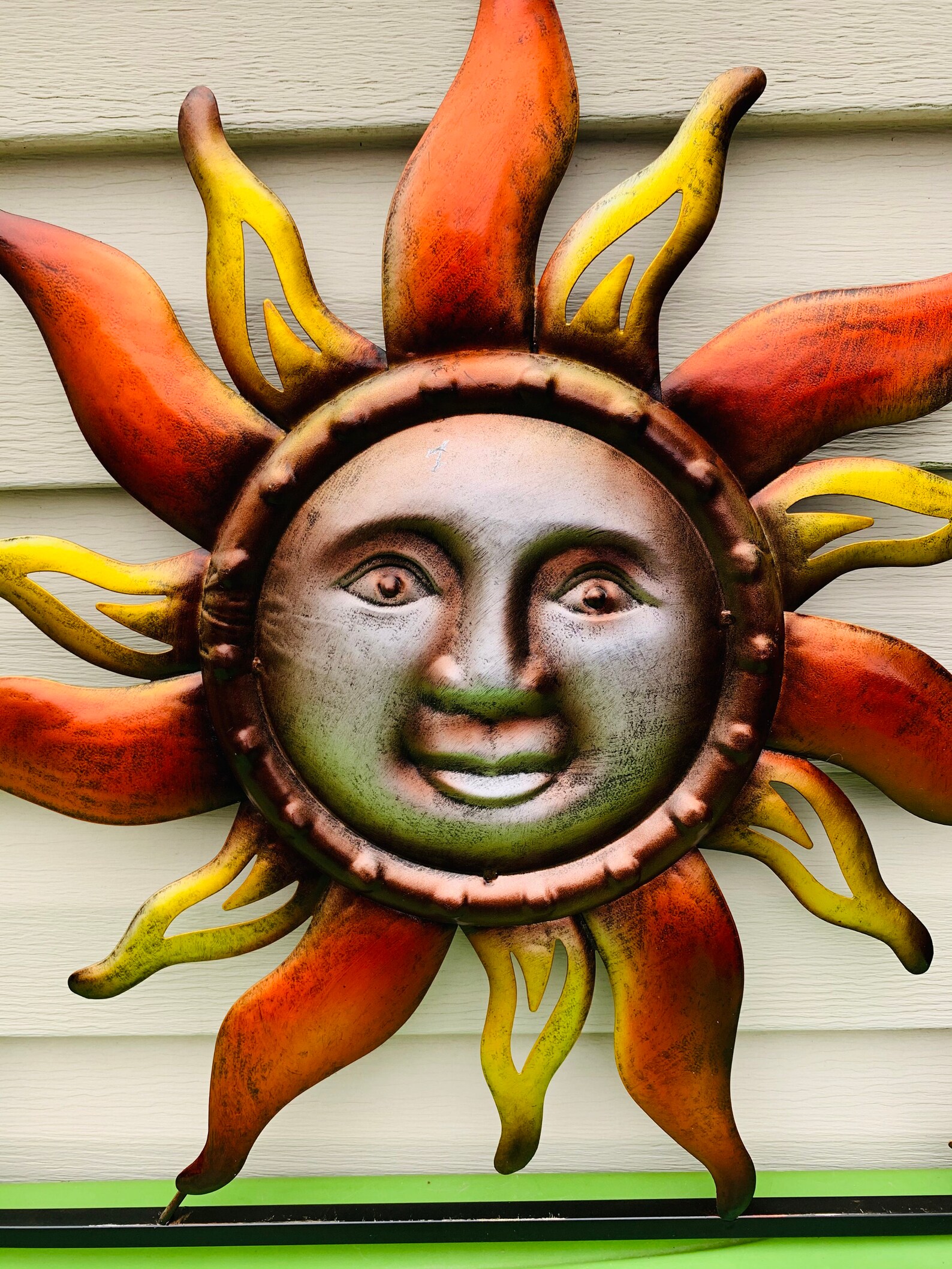 Sun and Moon Hanging Metal Decor. Sealed for outdoor use. Etsy