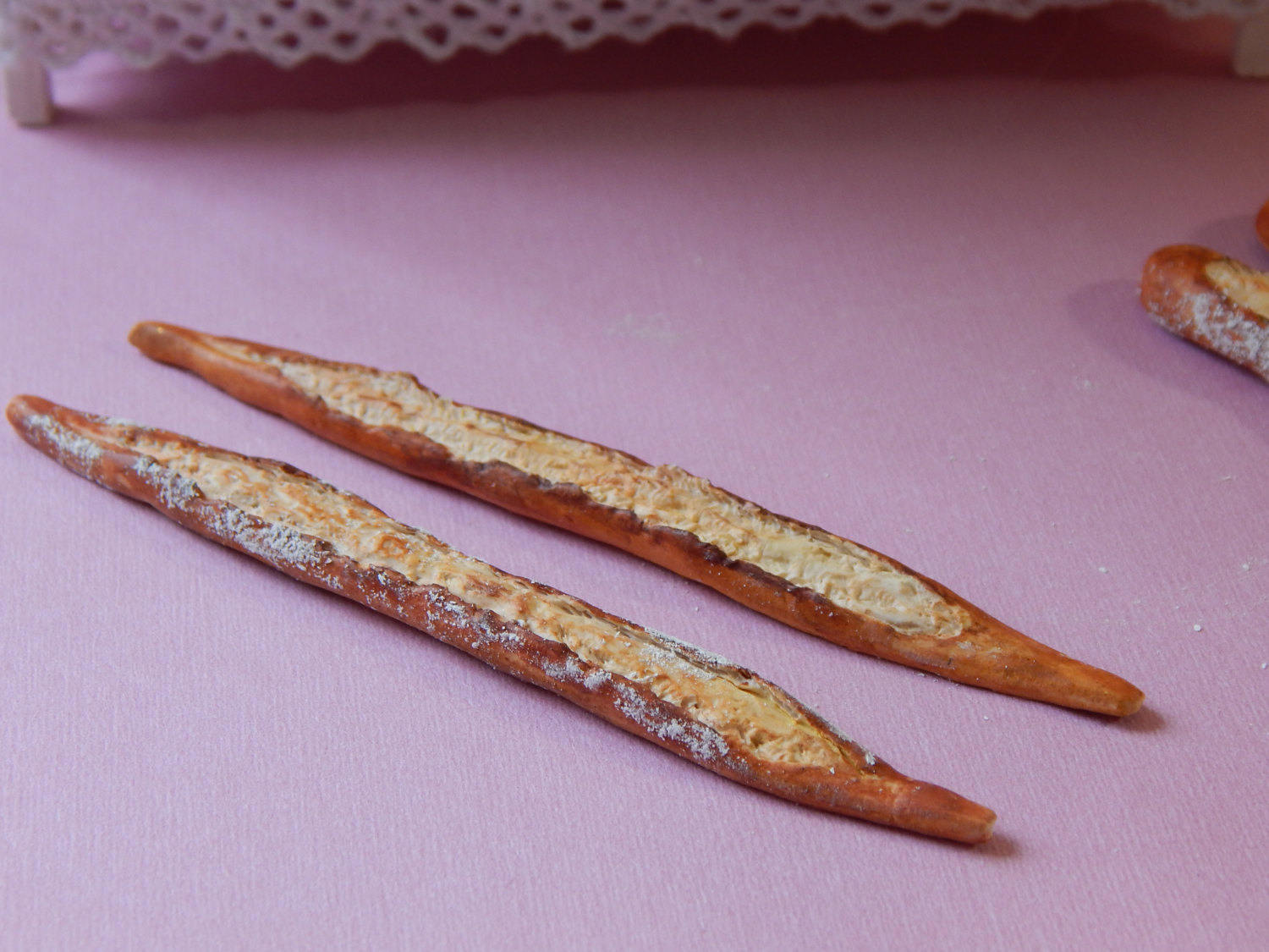 16 Scale Handmade Ficelle Bread With Flour Accents for Barbie Etsy
