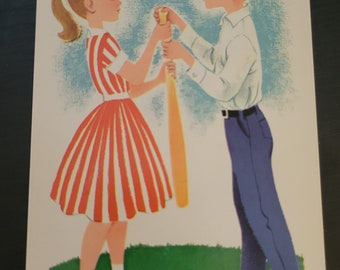 Vintage Church Postcard 1960's We Missed You Last Sunday