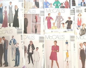Patrones de corte vintage de los años 90 Simplicity Butterick McCalls Lote de 31 Varios tamaños