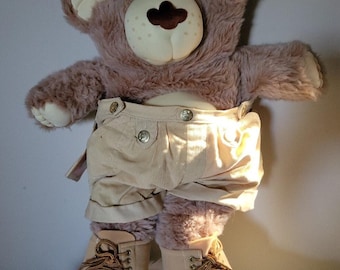 Peluche Furskins Boone l'apiculteur 1984 Moody Hollow Vtg peluche Xavier Roberts