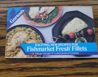 Vintage 1986 Gortons Exciting New Recipes for Fishmarket Fresh Fillets Recipe Cards Cook Booklet