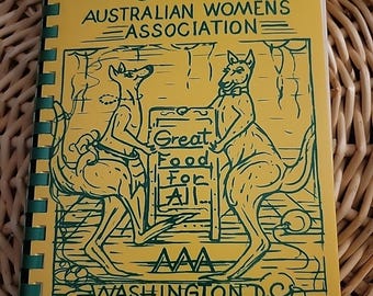 AAA Australian Womens Association Cookbook A Favorite Book Of Recipes 1987 Vtg