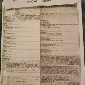 Pattern M5554 Mccalls Crafts M5554 Sewing Pattern Uncut 18 Inch Doll Clothes Dress ...