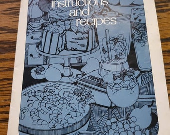 1970s Sears Counter Craft Blender Instructions and recipes cook booklet instruction manual