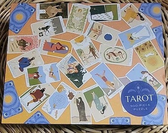 Puzzle de cartes de tarot 500 pièces 16 x 20 po par RP Studio 2021 neuf avec livre illustré