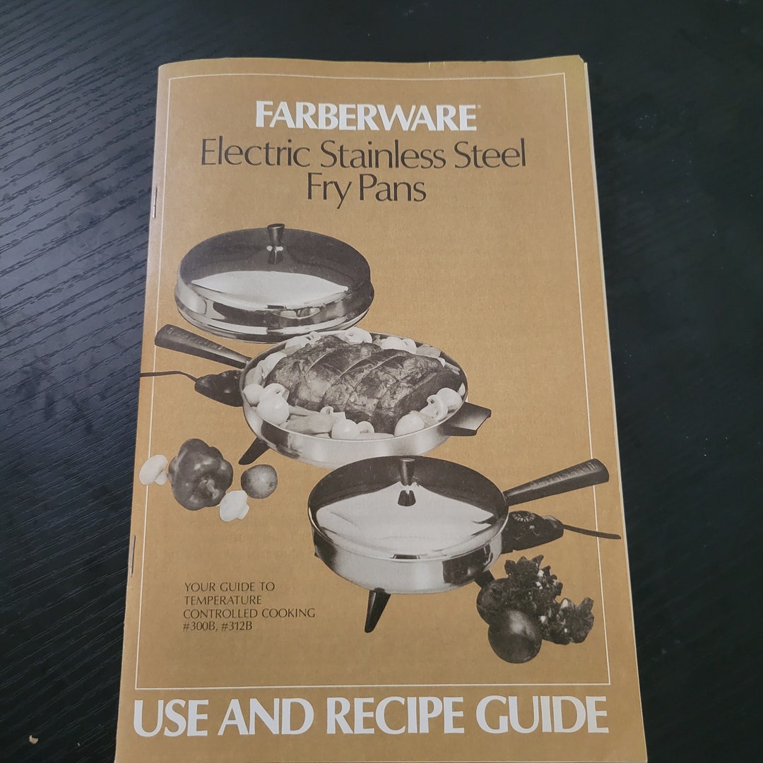 Farberware Electric Stainless Steel Fry Pans Use and Recipe Etsy