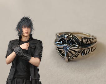 Ring of the Lucii, Lucis Ring, Final Fantasy Ring, Adjustable Open Ring, Rushisu Ring, Ring of light, Metal Vintage Ring, Gift for Men Women